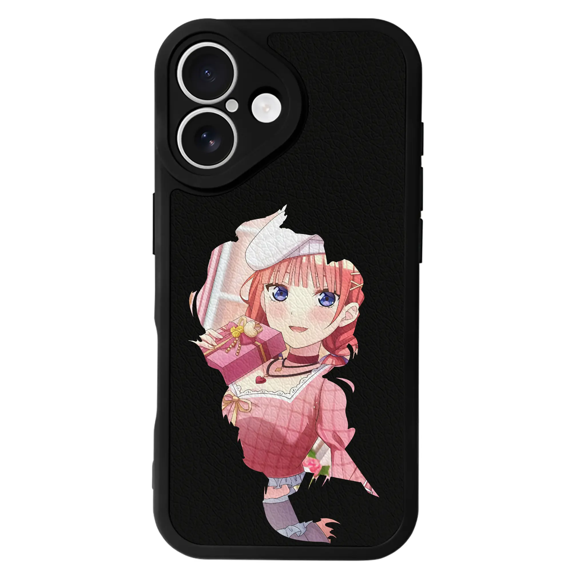 五等分の花嫁 グッズ 中野 二乃 - IPhone 16シリーズ対応 ・ シリコンスマホケース ・ レザー調 ・ 高精度フィット ・ 耐衝撃 ・ ワイヤレス充電対応 ・ 精密カット